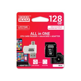 microSD 128GB CARD class 10 + adpter + card reader - blister